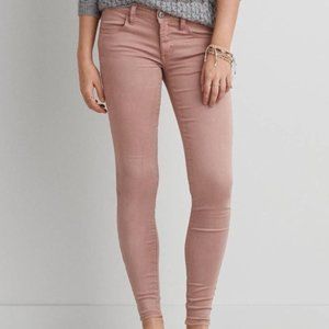 American Eagle Rose Gold Pink Skinny Jeans
